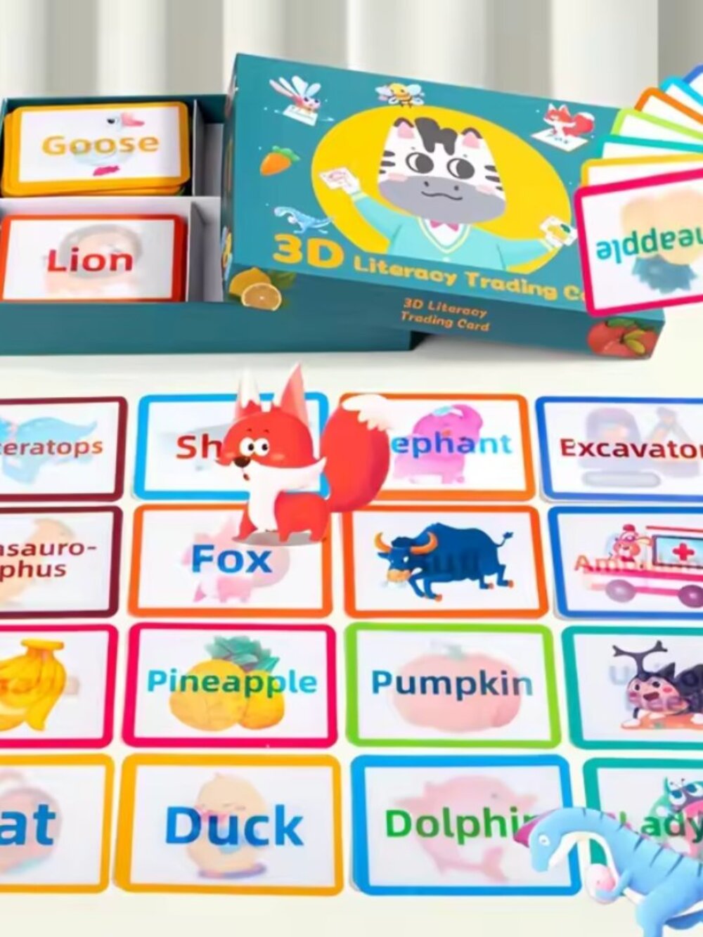 100pc 3D Animal Flash Cards, Montessori AR Learning Toy - Picture 13 of 13